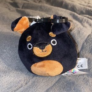 🧸Squishmallow “Mateo” Rottweiler  3.5” clip BNWT